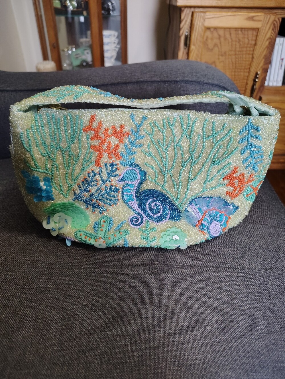Hand Beaded Ocean Theme Bag